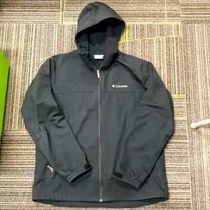 Men’s Large Columbia Fall Black Hooded Jacket Coat